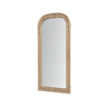 Arched Bamboo Frame Wall Mirror - Elegant Home Décor Accent